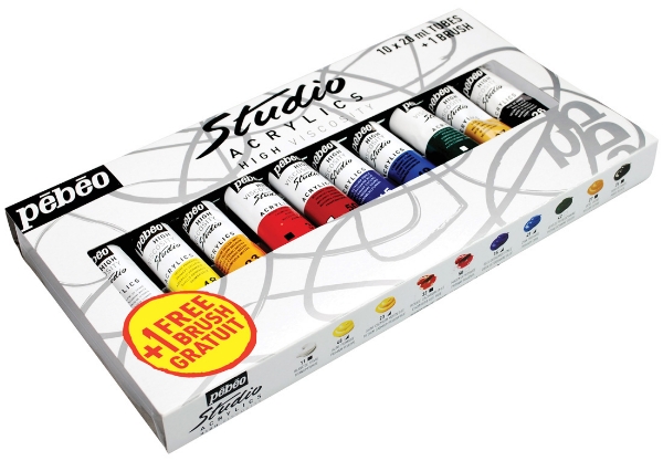 Picture of Pebeo Studio Acrylic High Viscosity - Set of 10 (20ml)