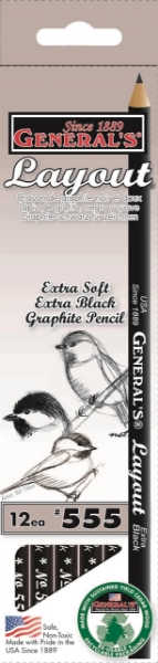 Layout Extra Black Pencils, General's