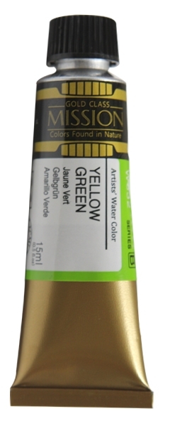 Picture of Mijello Mission Gold Watercolour - 15ml (Series B - Yellow Green - W532) 