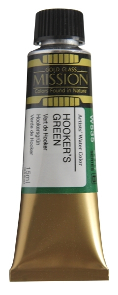 Picture of Mijello Mission Gold Watercolour - 15ml (Series B - Hooker’S Green - W535) 