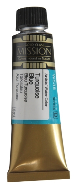 Picture of Mijello Mission Gold Watercolour - 15ml (Series B - Turquoise Blue - W538)