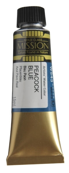 Picture of Mijello Mission Gold Watercolour - 15ml (Series D - Peacock Blue - W543)