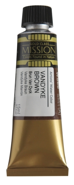 Picture of Mijello Mission Gold Watercolour - 15ml (Series A - Van Dyke Brown - W566) 