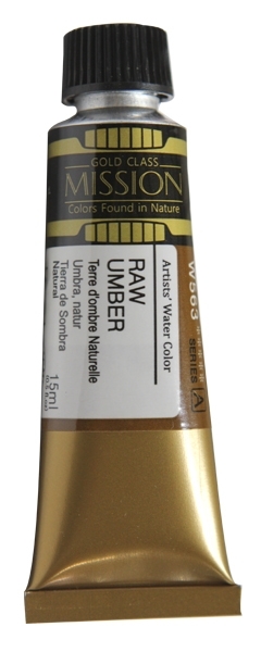 Picture of Mijello Mission Gold Watercolour - 15ml (Series A - Raw Umber - W563)