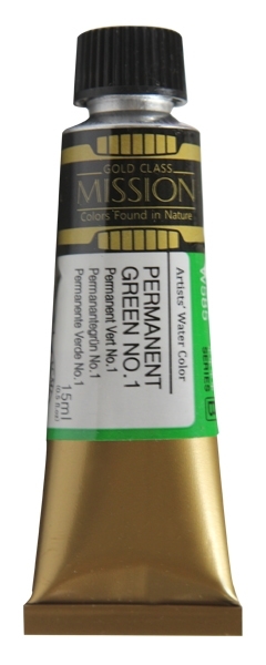 Picture of Mijello Mission Gold Watercolour - 15ml (Series B - Permanent Green - W585)