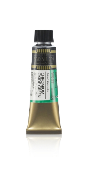 Picture of Mijello Mission Gold Watercolour - 15ml (Series D - Chromium Ox Green - W607) 