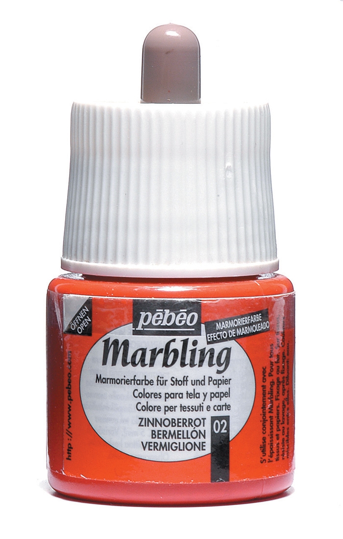 Hindustan Trading Company Pebeo Marbling Colour 45ml 02 Vermilion Pebeo Mabling Colours