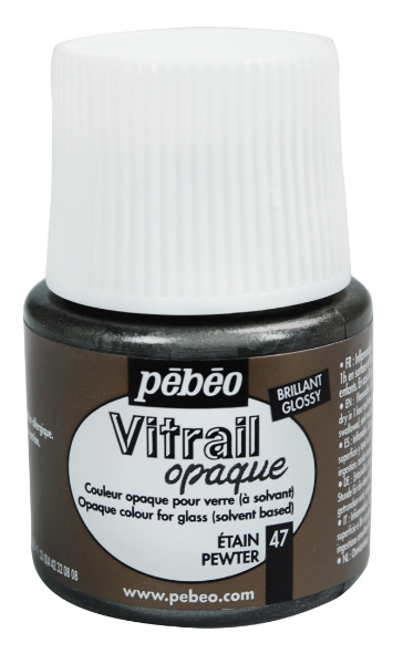 Picture of Pebeo Vitrail Opaque Colour - 45ml Pewter (47)