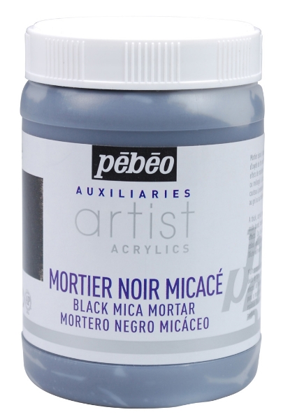 Picture of Pebeo Acrylic Extra Fine Black Mica Mortar - 250ml