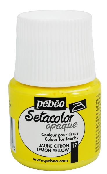 Picture of Pebeo Setacolour Opaque 45ml Lemon Yellow (017)