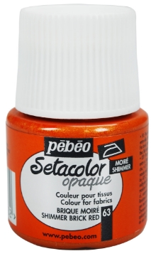 Picture of Pebeo Setacolour Opaque Shimmer 45ml Brick Red (063)