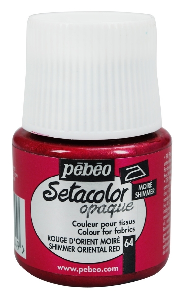 Picture of Pebeo Setacolour Opaque Shimmer - 45ml Oriental Red (064)