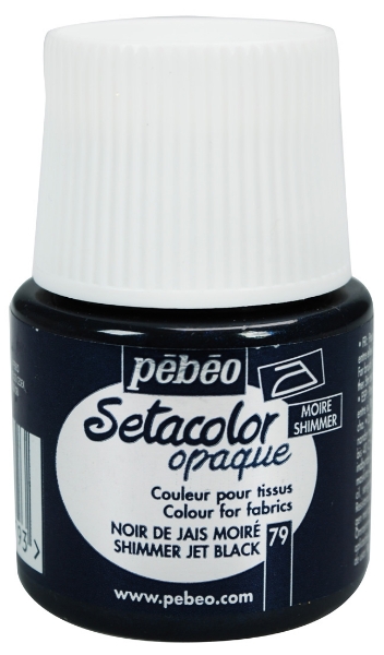 Picture of Pebeo Setacolour Opaque Shimmer - 45ml Jet Black (079)
