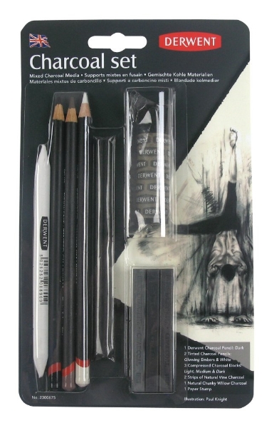Picture of Derwent Charcoal Pencil and Accessories Set