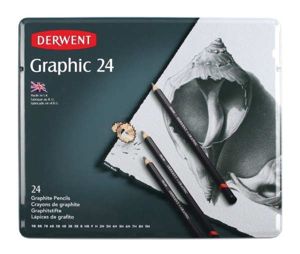 Picture of Derwent Graphic Pencils Tin - Set of 24