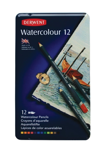 Picture of Derwent Watercolour Pencils - Tin of 12