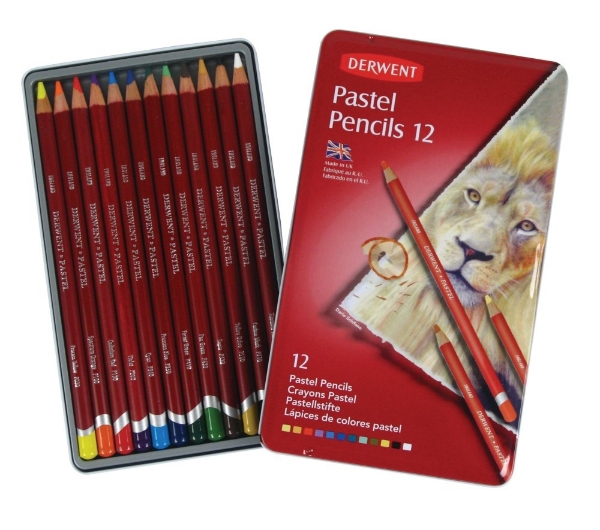 Picture of Derwent Pastel Pencils Tin - Set of 12