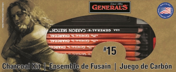 Picture of General's The Original Charcoal Drawing Kit - 15 Pieces