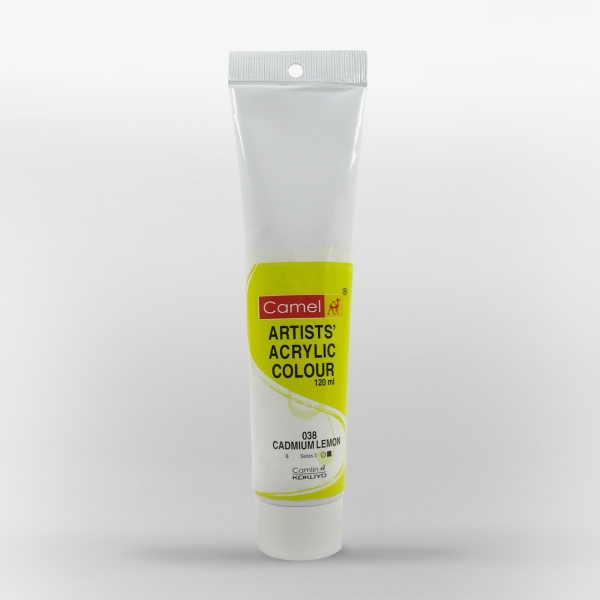 Picture of Camlin Artist Acrylic Colour 120ml - SR3 Cadmium Lemon (038)