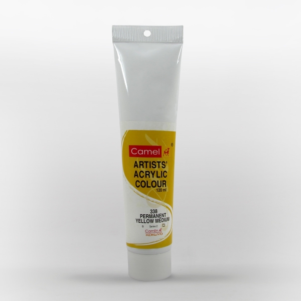 Picture of Camlin Artist Acrylic Colour 120ml - SR2 Permanent Yellow Medium (338)