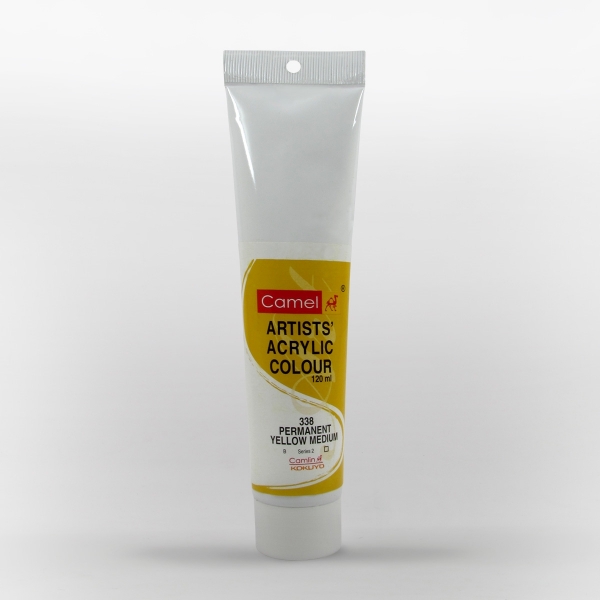 Picture of Camlin Artist Acrylic Colour 120ml - SR2 Permanent Yellow Medium (338)