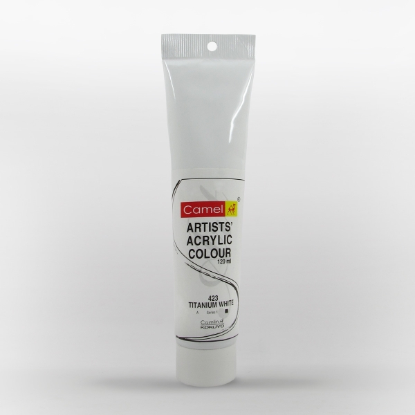 Picture of Camlin Artist Acrylic Colour 120ml - SR1 Titanium White (423)