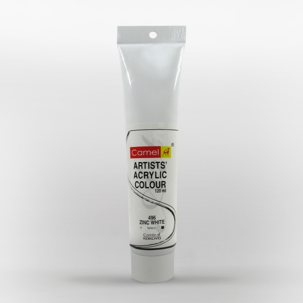 Picture of Camlin Artist Acrylic Colour 120ml - SR2 Zinc White (496)