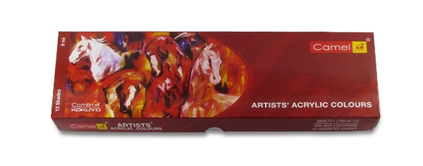 Picture of Camlin Artist Acrylic Colour  - Set of 12 (9ml)