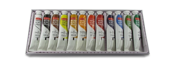 Picture of Camlin Artist Acrylic Colour - Set of 12 (20ml)
