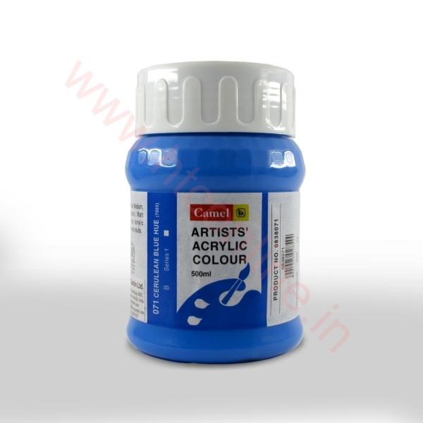 Picture of Camlin Artist Acrylic Colour 500ml - SR1 Cerulean Blue Hue (071)