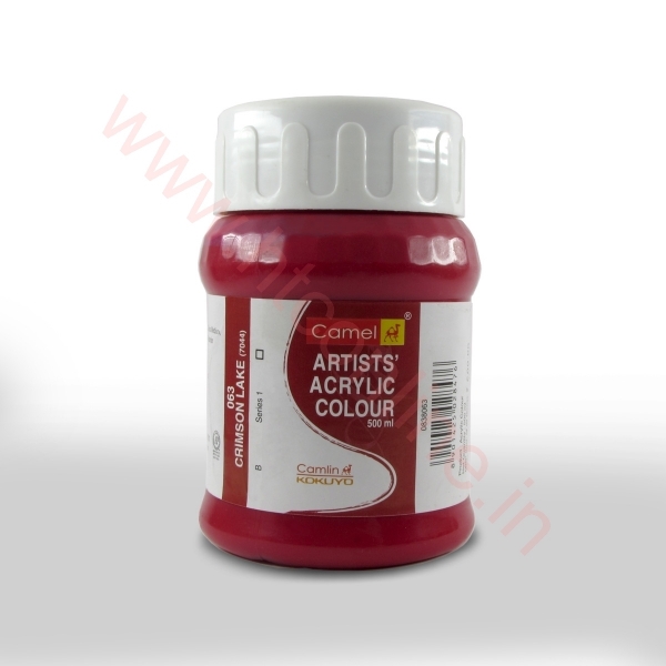 Picture of Camlin Artist Acrylic Colour 500ml - SR1 Crimson Lake (063)