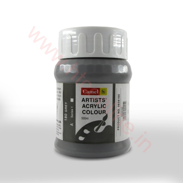 Picture of Camlin Artist Acrylic Colour 500ml - SR1 Grey (180)