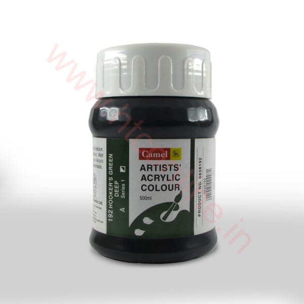 Picture of Camlin Artist Acrylic Colour 500ml - SR1 Hooker's Green Deep (192)