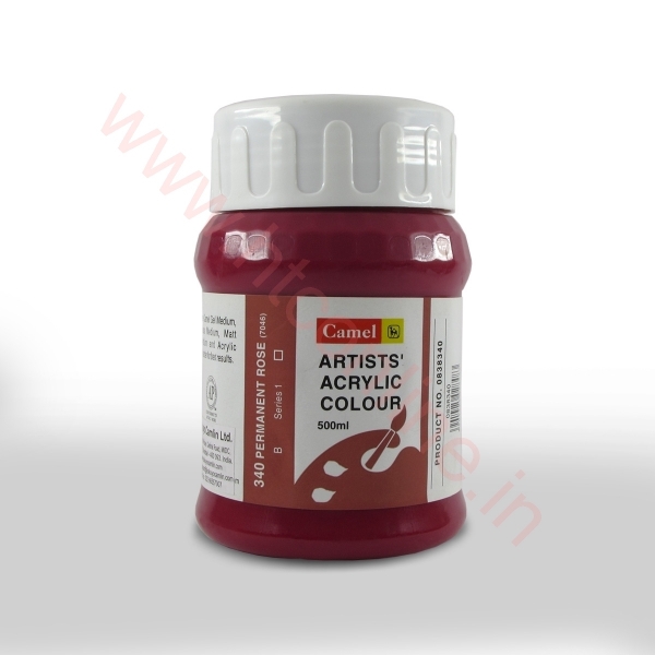 Picture of Camlin Artist Acrylic Colour 500ml - SR1 Permanent Rose (340)