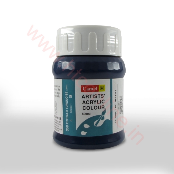 Picture of Camlin Artist Acrylic Colour 500ml - SR1 Phthalo Turquoise (359)
