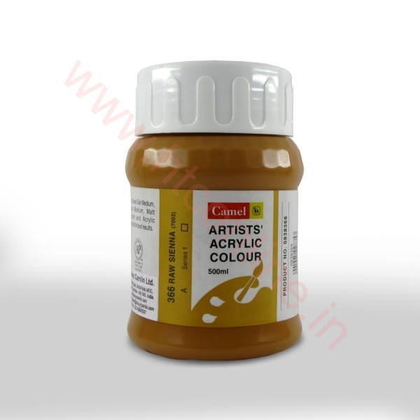 Picture of Camlin Artist Acrylic Colour 500ml - SR1 Raw Sienna (366)
