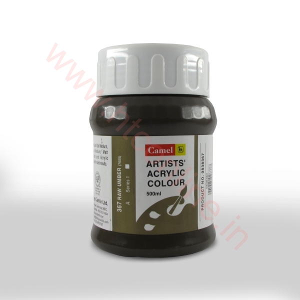 Picture of Camlin Artist Acrylic Colour 500ml - SR1 Raw Umber (367)