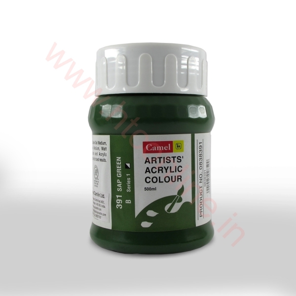 Picture of Camlin Artist Acrylic Colour 500ml - SR1 Sap Green (391)