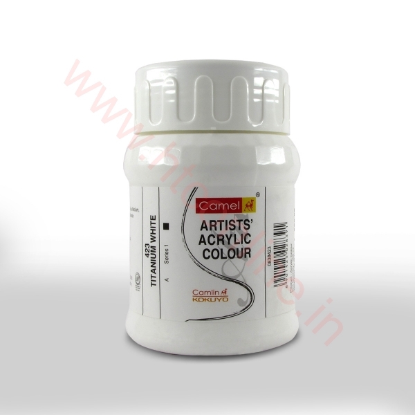 Picture of Camlin Artist Acrylic Colour 500ml - SR1 Titanium White (423)