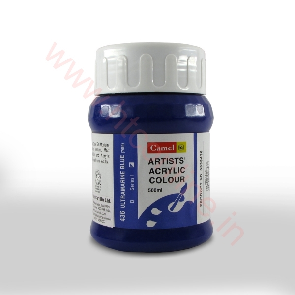 Picture of Camlin Artist Acrylic Colour 500ml - SR1 Ultramarine Blue (436)