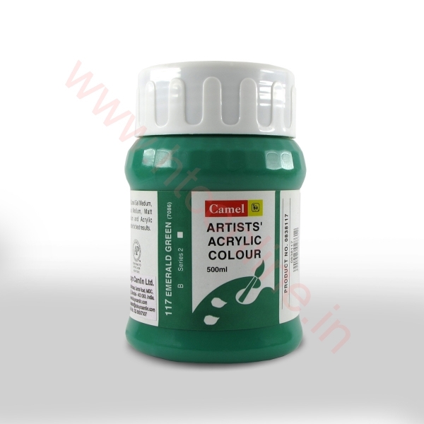 Picture of Camlin Artist Acrylic Colour 500ml - SR2 Emerald Green (117)