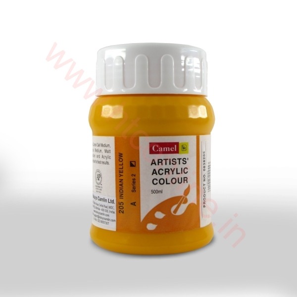 Picture of Camlin Artist Acrylic Colour 500ml - SR2 Indian Yellow (205)