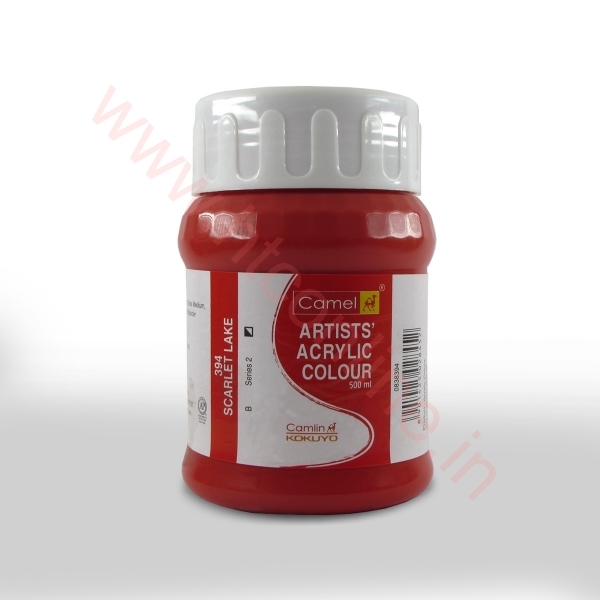 Picture of Camlin Artist Acrylic Colour 500ml - SR2 Scarlet Lake (394)