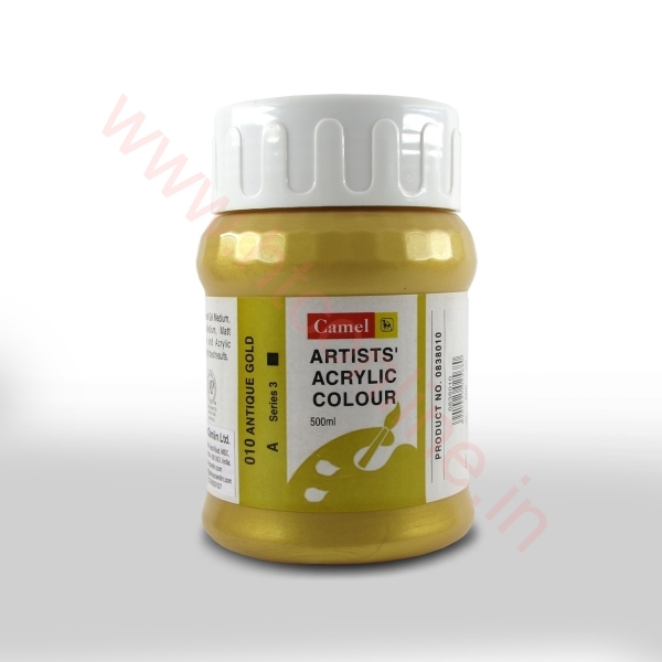 Picture of Camlin Artist Acrylic Colour 500ml - SR3 Antique Gold (010)