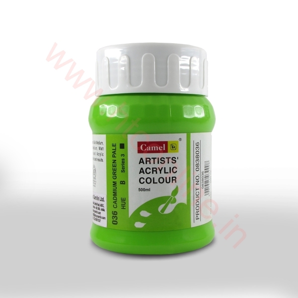 Picture of Camlin Artist Acrylic Colour 500ml - SR3 Cadmium Green Pale (036)