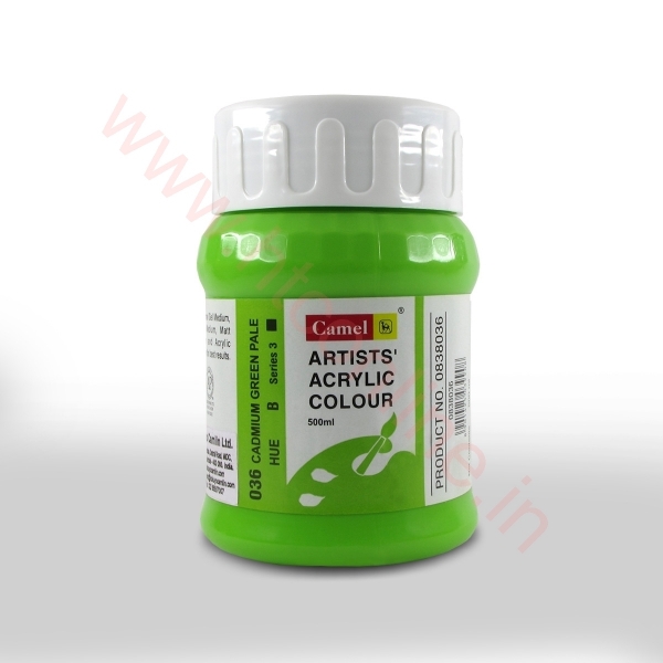 Camlin Artist Acrylic Colour 500ml SR3 Cadmium Green Pale
