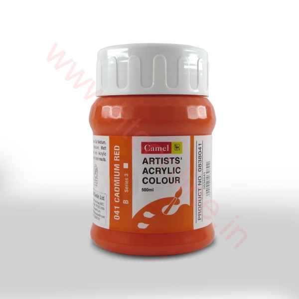 Picture of Camlin Artist Acrylic Colour 500ml - SR3 Cadmium Red (041)