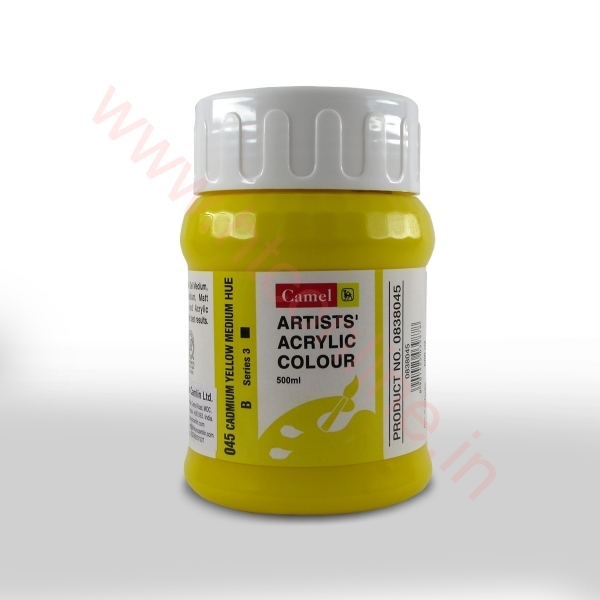 Picture of Camlin Artist Acrylic Colour 500ml - SR3 Cadmium Yellow Medium (045)