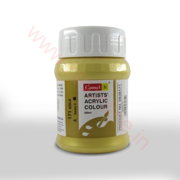 Picture of Camlin Artist Acrylic Colour 500ml - SR3 Gold (171)