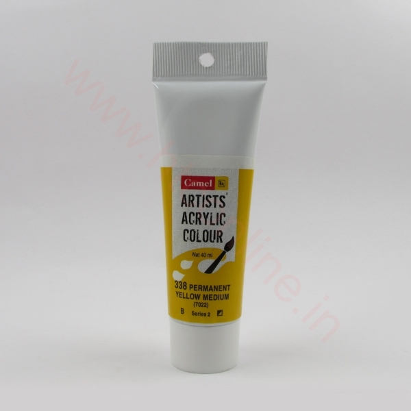 Picture of Camlin Artist Acrylic Colour 40ml - SR2 Permanent Yellow Medium (338)